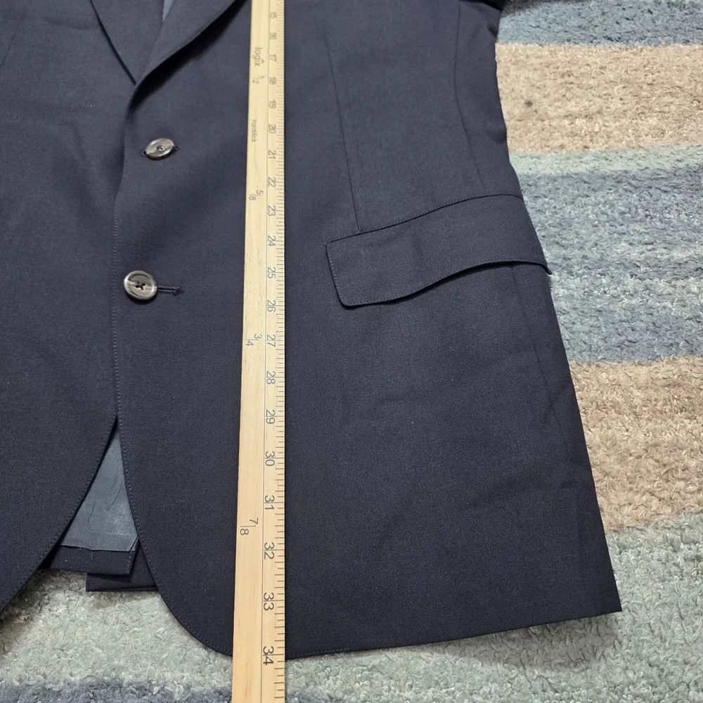 Brooks Brothers Black Blazer Sport Coat Mens 43R Wool Made USA Classic 2 Button